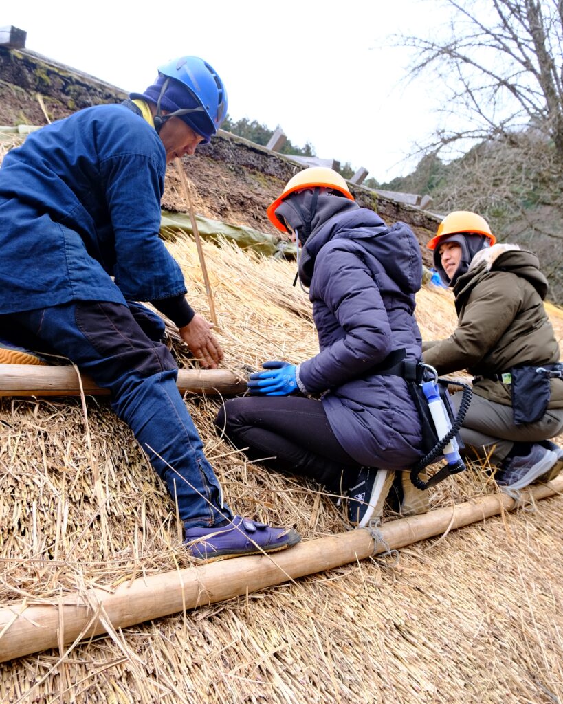 三州足助屋敷でかやぶき見学会